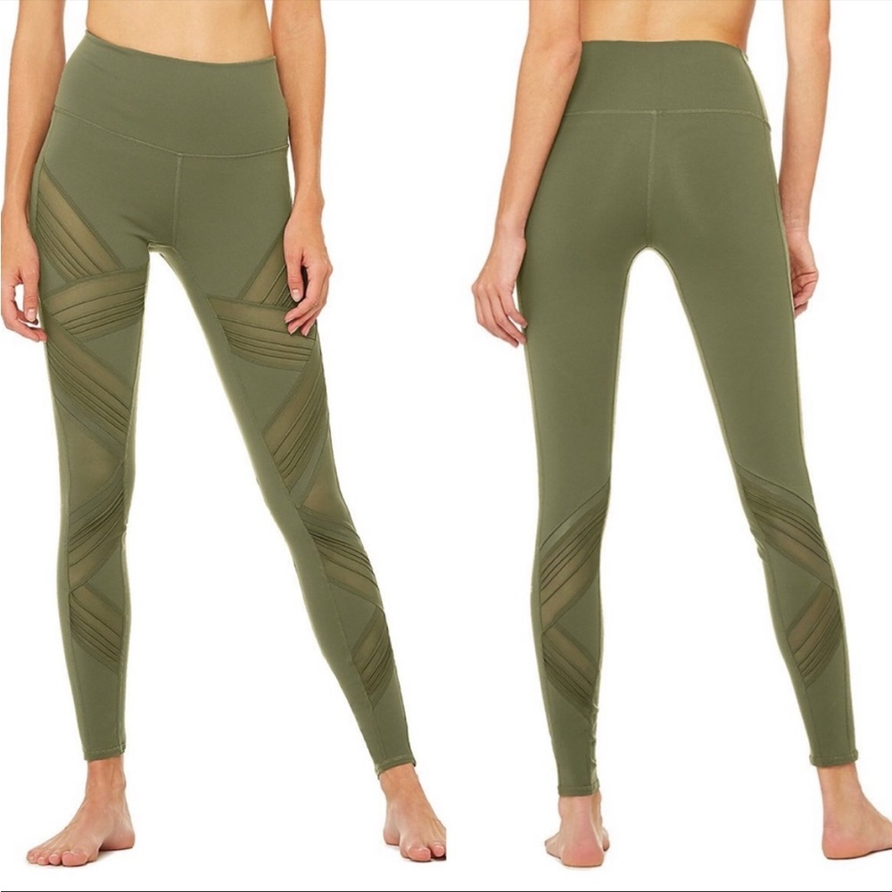 ALO Yoga Ultimate High Waist Green Legging S